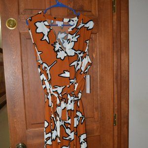 Liz Claiborne Autum Floral SleevelessDress, Size XL, NWT